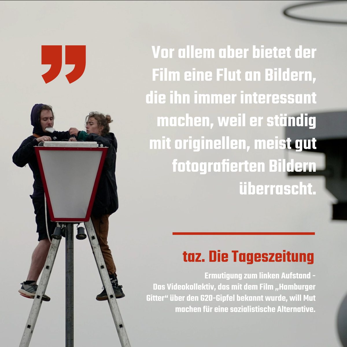 taz: „Vor allem aber bietet der Film eine Flut an Bildern …“